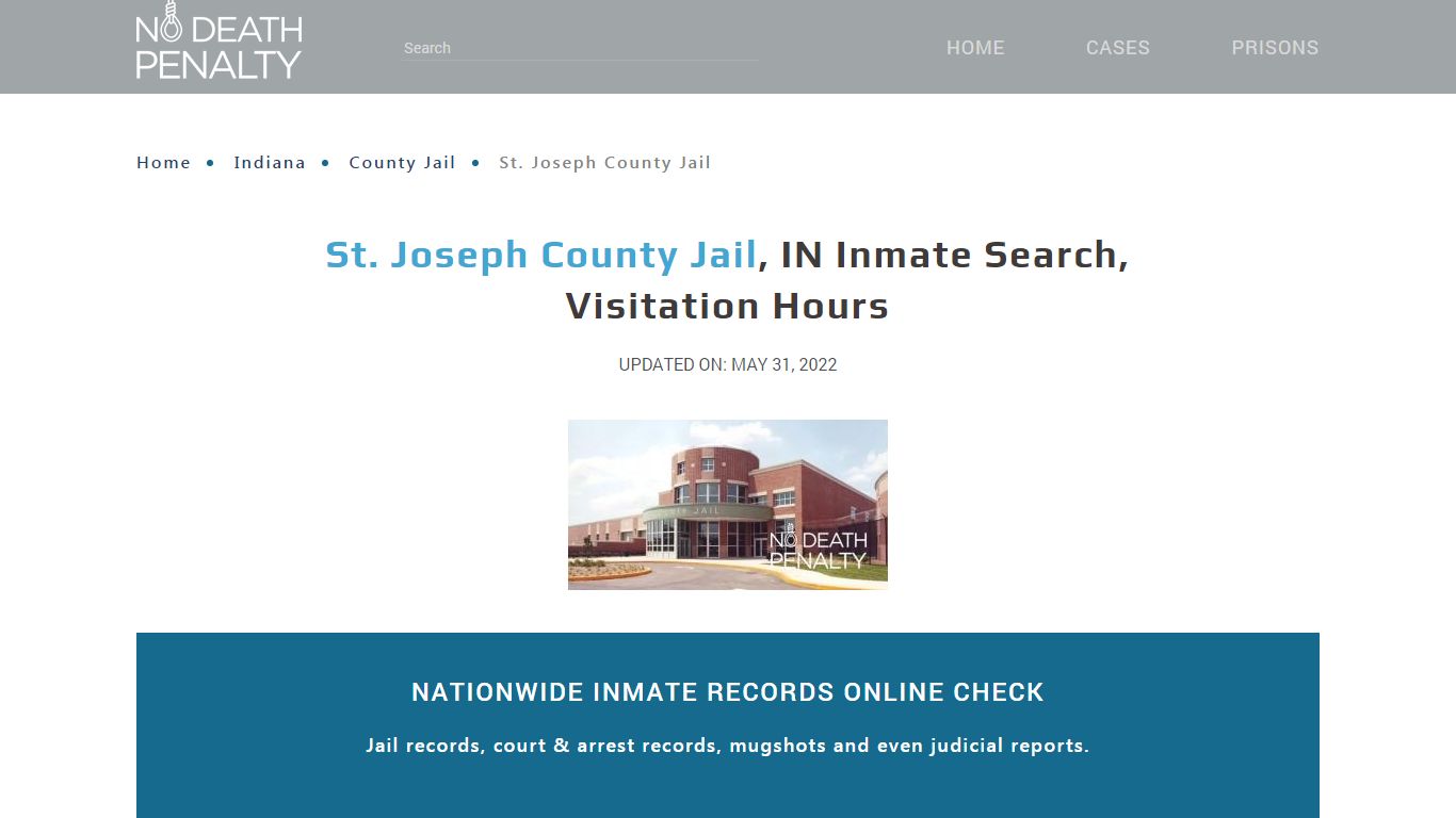 St. Joseph County Jail, IN Inmate Search, Visitation Hours