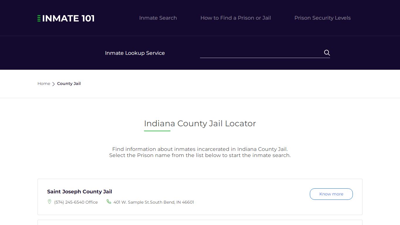 Indiana County Jail Inmate Search | Free Inmate Lookup